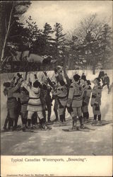 Typical Canadian Wintersports "Bouncing" Postcard