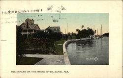 Residences on the Miami River Florida Postcard Postcard