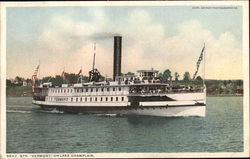 Str. Vermont on Lake Champlain Postcard