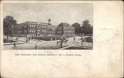 New Building for School District No. 1 Bristol, CT Postcard Postcard