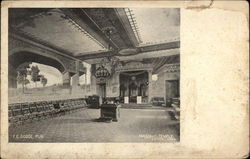 Interior of Masonic Temple Bristol, CT Postcard Postcard