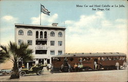 Motor Car and Hotel Cabrillo at La Jolla Postcard