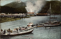 Small Harbor in Wrangell, Alaska Postcard