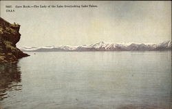 Cave Rock, The Lady of the Lake Overlooking Lake Tahoe California Postcard Postcard