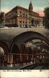 City Hall and Subway Postcard