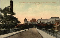 Hawk Street Viaduct, showing Capitol and State Education Building Postcard