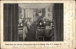 Dining Room, Lake View Inn, Cobbosseecontee Lake Gardiner, ME Postcard Postcard