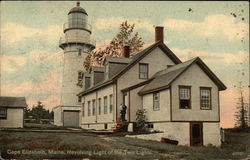 Revolving Light of the Two Lights Cape Elizabeth, ME Postcard Postcard