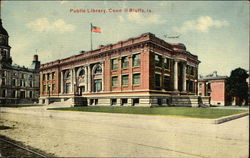 Public Library Council Bluffs, IA Postcard Postcard