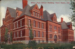 Wiley High School Building Terre Haute, IN Postcard Postcard