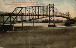 Steel Bridge Across Snake River Lewiston, ID Postcard Postcard