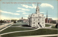 State Capitol, Post Office and County Court House Postcard