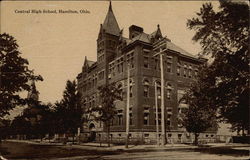 Central High School Hamilton, OH Postcard Postcard