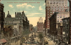 Fountain Square looking East Postcard