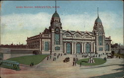 Union Station Worcester, MA Postcard Postcard