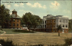 Memorial Hospital Worcester, MA Postcard Postcard