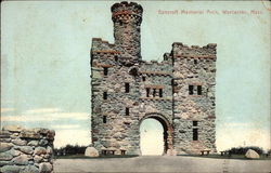 Bancroft Memorial Arch Worcester, MA Postcard Postcard