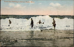 Great Surf Bathing Postcard