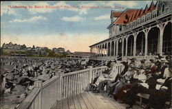 Listening to Band Concert Nantasket Beach, MA Postcard Postcard