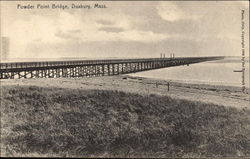 Powder Point Bridge Duxbury, MA Postcard Postcard