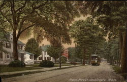 Looking Up Main Street Postcard