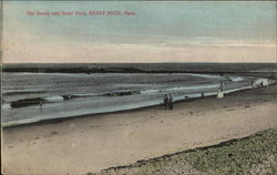 The Beach and Brant Rock Postcard