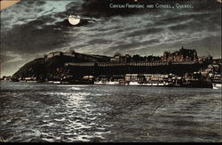 Chateau Frontenac and Citadel Quebec, PQ Canada Postcard Postcard