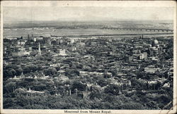 Aerial View of City From Mount Royal Montreal, QC Canada Quebec Postcard Postcard