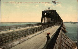 View of Victoria Jubilee Bridge, Grand Trunk Railway System Montreal, PQ Canada Quebec Postcard Postcard