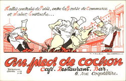 Restaurant advertisment from Paris (France) Postcard