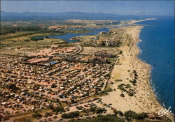 Aerial View of Beach Postcard