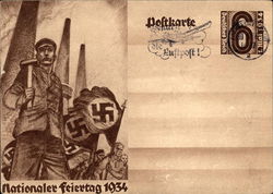 Nazi Propaganda 1934 Nazi Germany Postcard Postcard