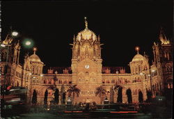 Victoria Terminal Station Mumbai, India Postcard Postcard