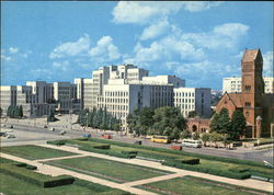 Republic Council Hall (l), Cathedral of Film Learning (r) Postcard