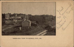 Birds-eye View of Schell City Missouri Postcard Postcard