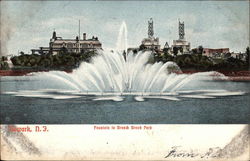 Fountain in Branch Brook Park Newark, NJ Postcard Postcard