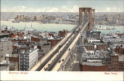 Aerial View of Brooklyn Bridge New York, NY Postcard Postcard