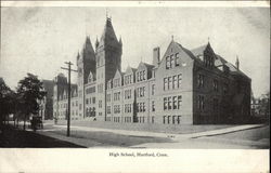 High School Hartford, CT Postcard Postcard