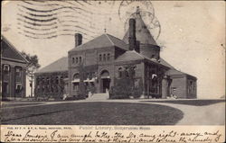 View of Public Library Somerville, MA Postcard Postcard