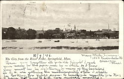 City from the River Front Springfield, MA Postcard Postcard