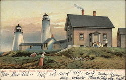 Bakers Island Lights Postcard