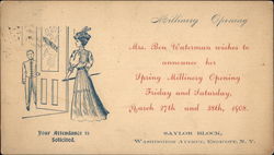 Saylor Block - Millinery Opening Endicott, NY Postcard Postcard