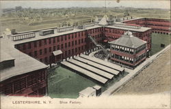 Aerial View of Shoe Factory Postcard