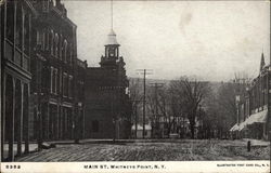 Looking Up Main Street Postcard