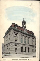 City Hall Binghamton, NY Postcard Postcard