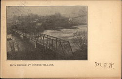 Iron Bridge at Centre Village New York Postcard Postcard