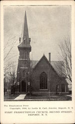 First Presbyterian Church, Second Street Deposit, NY Postcard Postcard