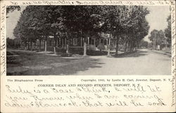 Corner of Dean and Second Streets Deposit, NY Postcard Postcard