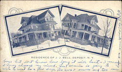 North & West Side Views of Residence of J.J. Bell Postcard