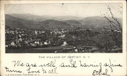 The Village of Deposit New York Postcard Postcard